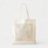 Roze en grijs ventilatorontwerp tote bag (Voorkant)
