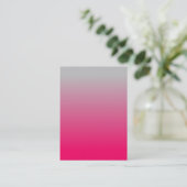 Roze en grijs verloop visitekaartje (Staand voorkant)