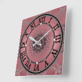 roze en grijs vierkante klok (Hoek)