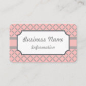 Roze en grijs Visitekaartje (Voorkant)