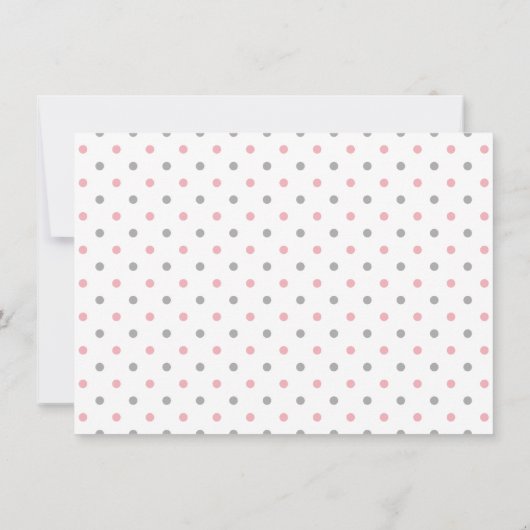 Roze en Grijs Zebra Baby Meisje Douche Uitnodiging (Achterkant)