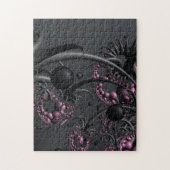 Roze en grijze 3D Fractal Legpuzzel (Verticaal)