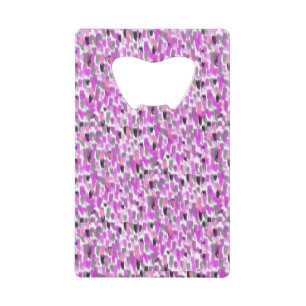 Roze en Grijze Aangepaste Aangepast Creditkaart Flessenopener