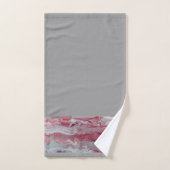 Roze en grijze abstracte badhanddoekenset bad handdoek (Handdoek)