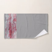 Roze en grijze abstracte badhanddoekenset bad handdoek (Handdoek)