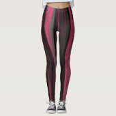 roze en grijze abstracte Leggings (Voorkant)