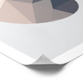 Roze en grijze Abstracte Poster 1 (Hoek)