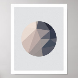 Roze en grijze Abstracte Poster 1