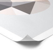 Roze en grijze Abstracte Poster 2 (Hoek)