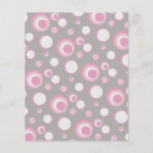 Roze en grijze Baby | Shower Bingo Flyer (Achterkant)