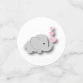 Roze en grijze 🐘 | BABY SHOWER Confetti (Kleine voorkant)