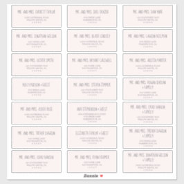 Roze en grijze Baby shower gastAdresetiketten Sticker