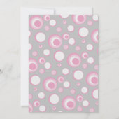 Roze en grijze Baby | Shower Theme Kaart (Achterkant)