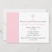 Roze en grijze baby's Baptisme Christening Kaart (Voorkant)