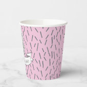 Roze en Grijze Ballon Meisjes 8e Verjaardag Party Papieren Bekers (Links)