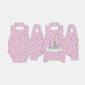 Roze en grijze ballonmeisjes 18e verjaardag bedankdoosjes (Uitgevouwen)