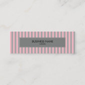 Roze en grijze band mini visitekaartje (Achterkant)