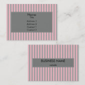 Roze en grijze band visitekaartje (Voorkant / Achterkant)