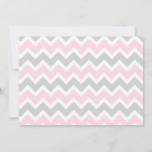 Roze en grijze banner Baby shower/uitnodiging voor Kaart (Achterkant)