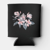 Roze en grijze bloemen Classy-Waterverf Blikjeskoeler (Voorkant)