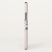 Roze en grijze bloemen Classy-Waterverf Case-Mate iPhone Case (Achterkant / rechts)