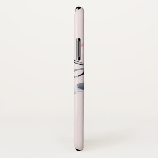 Roze en grijze bloemen Classy-Waterverf Case-Mate iPhone Case (Achterkant / rechts)