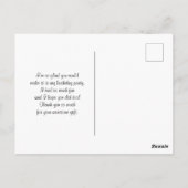 Roze en grijze bloemen Classy Waterverf Hartelijk Briefkaart (Achterkant)