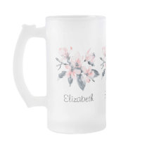 Roze en grijze bloemen Classy-Waterverf