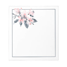 Roze en grijze bloemen Classy-Waterverf