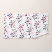 Roze en grijze bloemen Classy Waterverf Patroon Bad Handdoek (Handdoek)