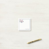 Roze en grijze bloemen Classy-Waterverf Post-it® Notes (Op bureau)