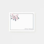 Roze en grijze bloemen Classy-Waterverf Post-it® Notes (Voorkant)