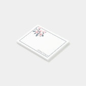 Roze en grijze bloemen Classy-Waterverf Post-it® Notes (Schuin)