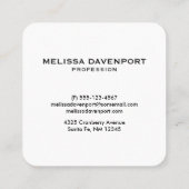 Roze en grijze bloemen Classy-Waterverf Vierkante Visitekaartje (Achterkant)