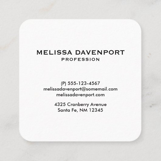 Roze en grijze bloemen Classy-Waterverf Vierkante Visitekaartje (Achterkant)