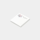 Roze en grijze bloemen Classy Waterverf Weddenscha Post-it® Notes (Schuin)