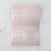 Roze en Grijze Bloemen Dankjewel Kaart (Binnen)