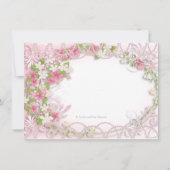 Roze en grijze bloemen Quinceañera Kaart (Achterkant)