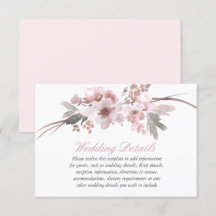 Roze en grijze bloemige details voor trouwreceptie