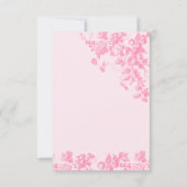 Roze en grijze bruiloft bedankt je kaarten Wedding (Achterkant)