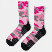 Roze en grijze Camo Sokken (Links)