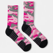 Roze en grijze Camo Sokken (Rechts)