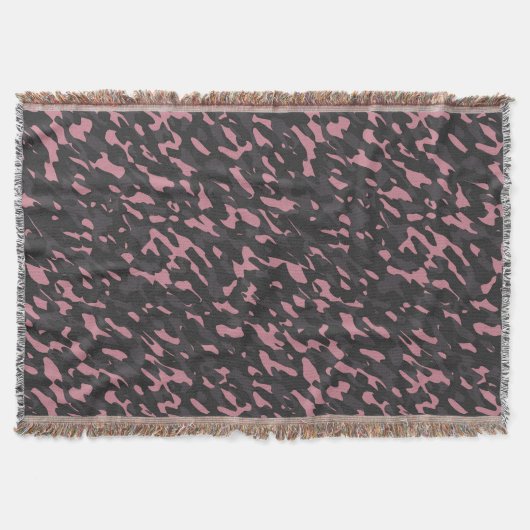 roze en grijze camouflage abstract deken (Voorkant)
