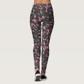 roze en grijze camouflage abstract leggings (Achterkant)
