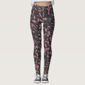 roze en grijze camouflage abstract leggings (Voorkant)