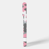Roze en grijze camouflage gepersonaliseerd Case-Mate iPhone case (Achterkant / Links)