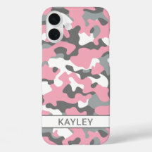 Roze en grijze camouflage gepersonaliseerd