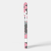 Roze en grijze camouflage gepersonaliseerd Case-Mate iPhone case (Achterkant / Links)