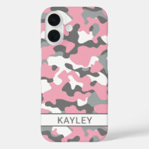 Roze en grijze camouflage gepersonaliseerd