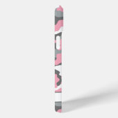 Roze en grijze camouflage gepersonaliseerd Case-Mate iPhone case (Achterkant / Rechts)